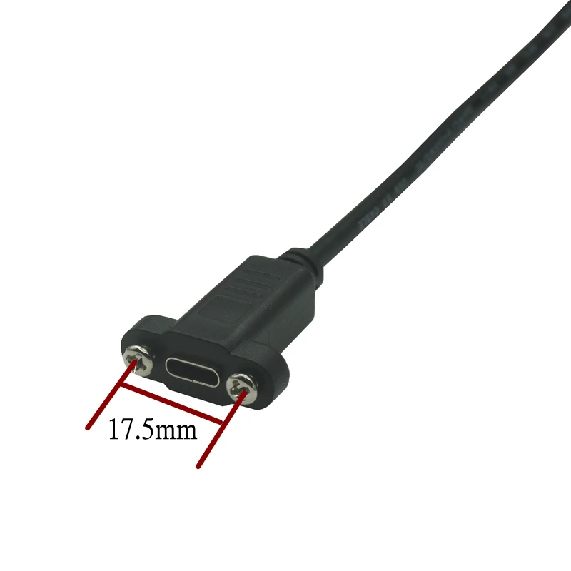 20CM 50cm 1M USB C Type-C male to female extension data cable M/F extension cable Cord with panel screw hole 480Mbps