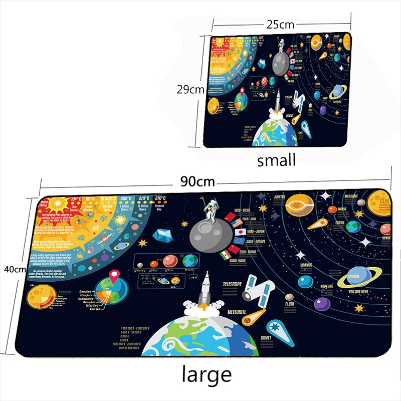 Personality Planet Space Starry Sky Art Mouse Pad Multi-size Mouse Gamer XXL Large Keyboard MouseMat 40*90CM Mousepad for Laptop