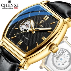 CHENXI 2024 New Men's Mechanical Watch Luxury Brand Men Automatic Waterproof Business Leather WristWatches Fashion Male Clock