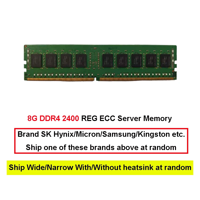 8G DDR4 Regular Memory Modules RAM 16G DDR4 2400MHz REG ECC DDR4 32G Memory Sticks 8G Server Memory Computer Accessories Supply