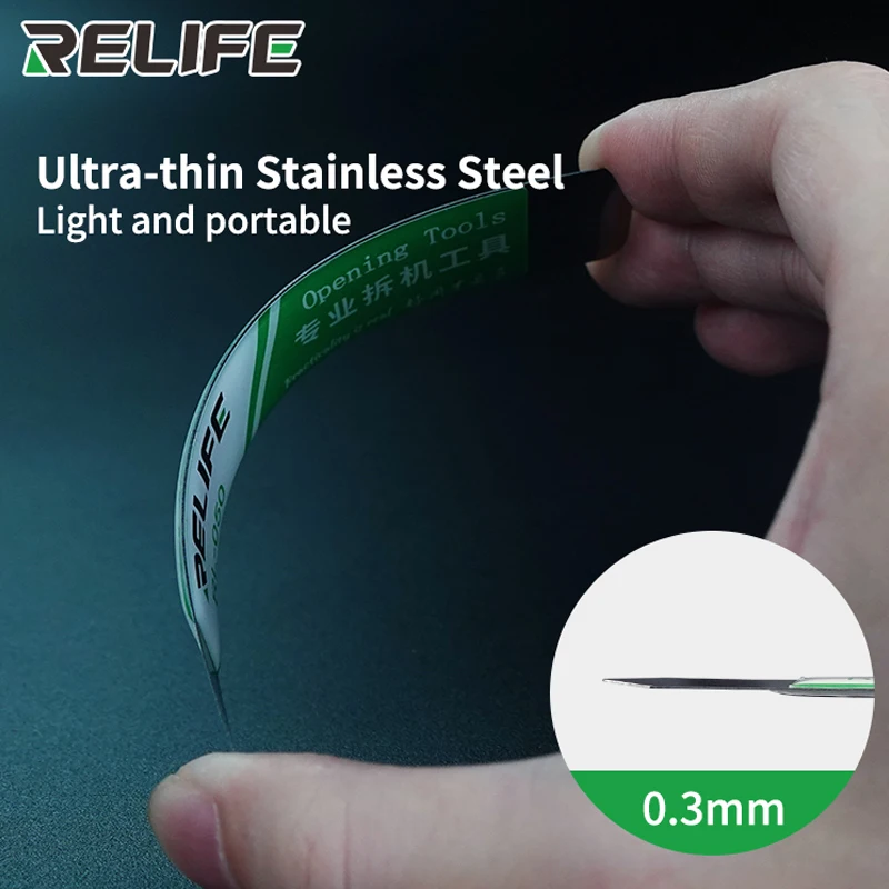 RL-050 10pcs metallo piatto Spudger lama morbida leva leva aperto kit di strumenti di riparazione per il telefono cellulare elettronico rotto rimozione della colla dello schermo