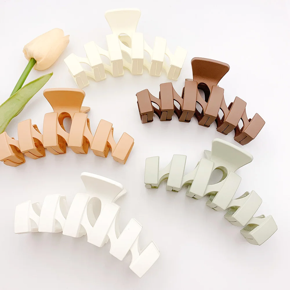 Jepit Rambut Besar Plastik Modis Wanita 11.5CM Jepit Rambut Kuncir Kuda Jepit Rambut Kepiting Elegan Aksesori Rambut Rias