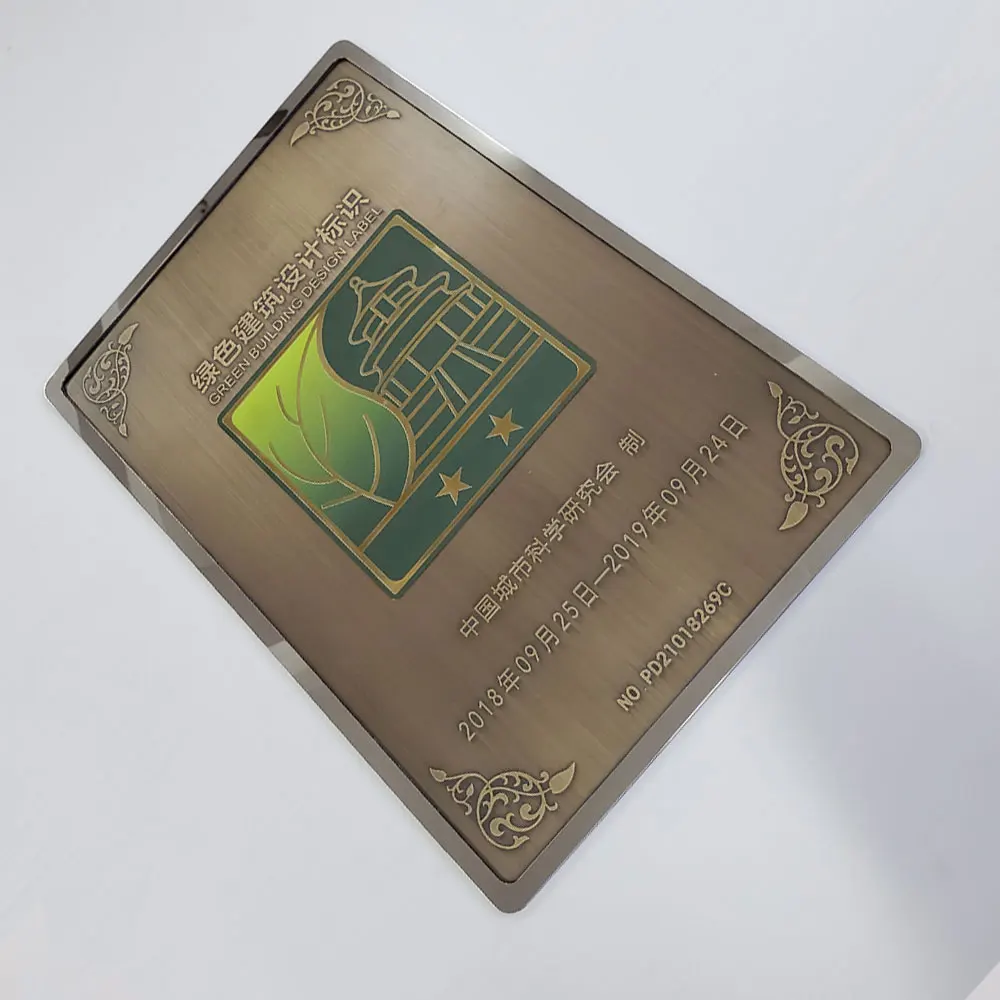 Reliëf Gesoldeerde Wandmontage Rvs Label Corrosiebestendig