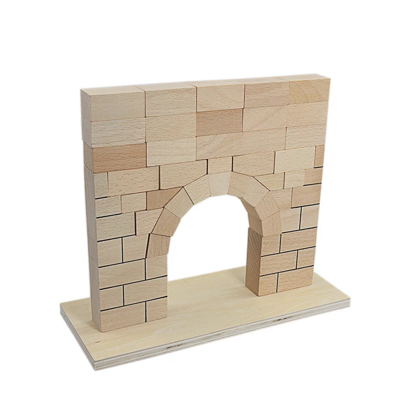 Giocattoli per bambini legno materiali Montessori blocco ponte romano blocchi di legno di faggio giocattoli per bambini asilo gioco da tavolo per bambini