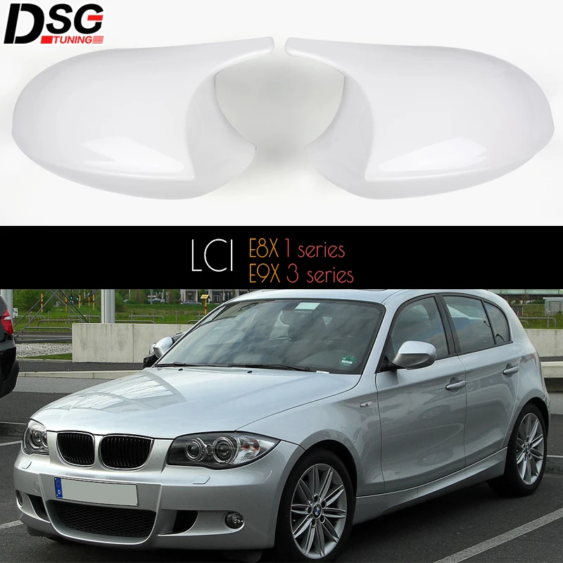 ABS Plastic Mirror Covers Replacement Wing Mirror Caps for BMW 1 Series E81 E87 E82 E88 3 Seires E90 E91 E92 E93 LCI 2010-2013