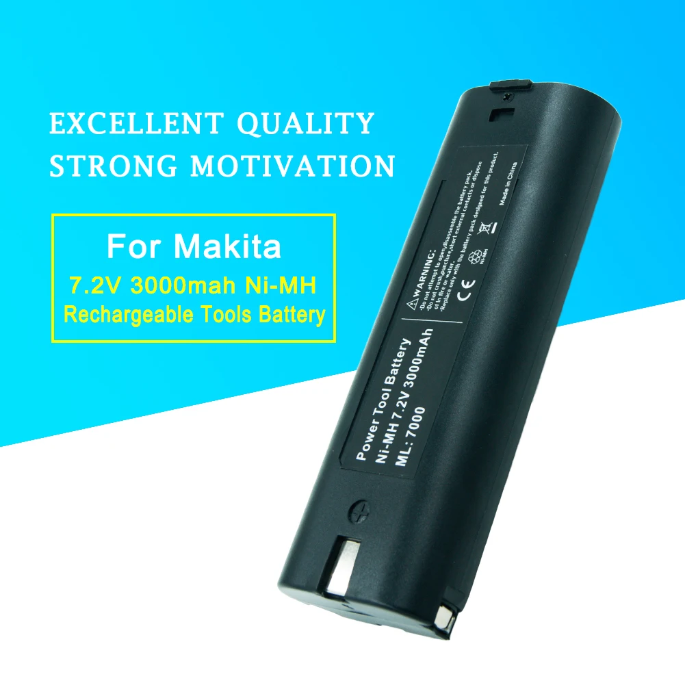 Exmate Pour Makita 7000 Batterie 7,2V 3,5Ah Pour Makita 7000 7002 7033 191679-9 632002-4 632003-2 192532-2 192695-4