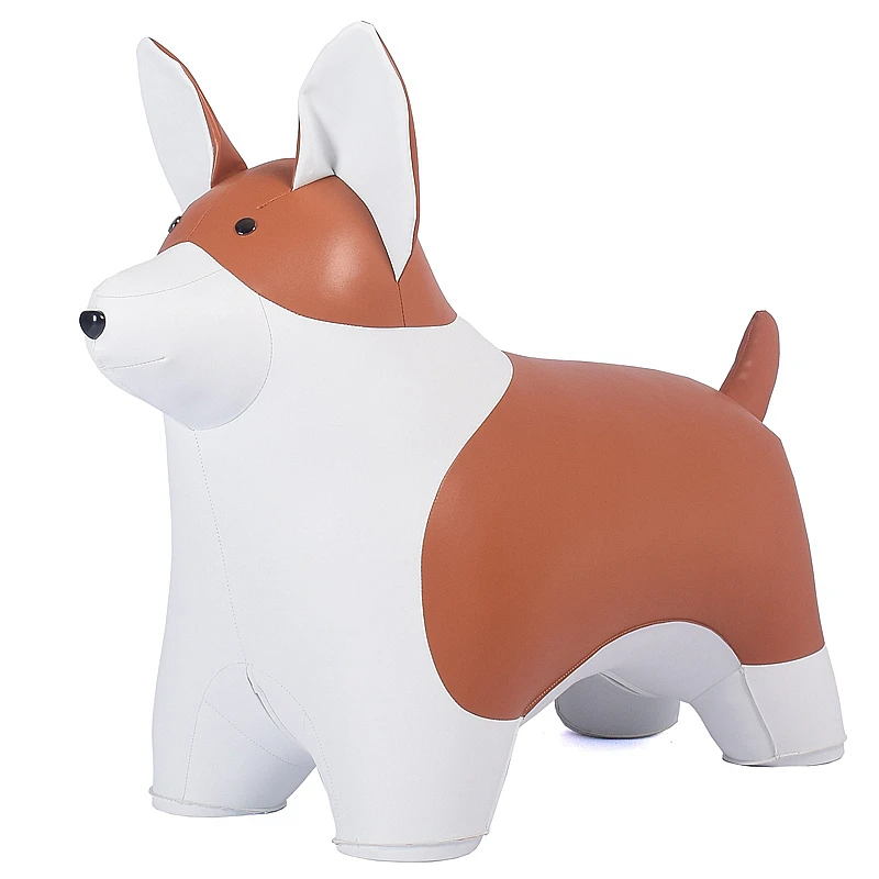 LARGE EXTRA LARGE CORGI DOG STOOL Microfiber Leather Surface A Special Furniture For Your Home Decoration Corgi Dog Stool