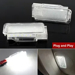 2Pcs LED Trunk Cargo Lamp Footwell Under Door Glove Box Light For Peugeot 3008 206 208 308 307 2008 207 508 5008 407 306 Expert