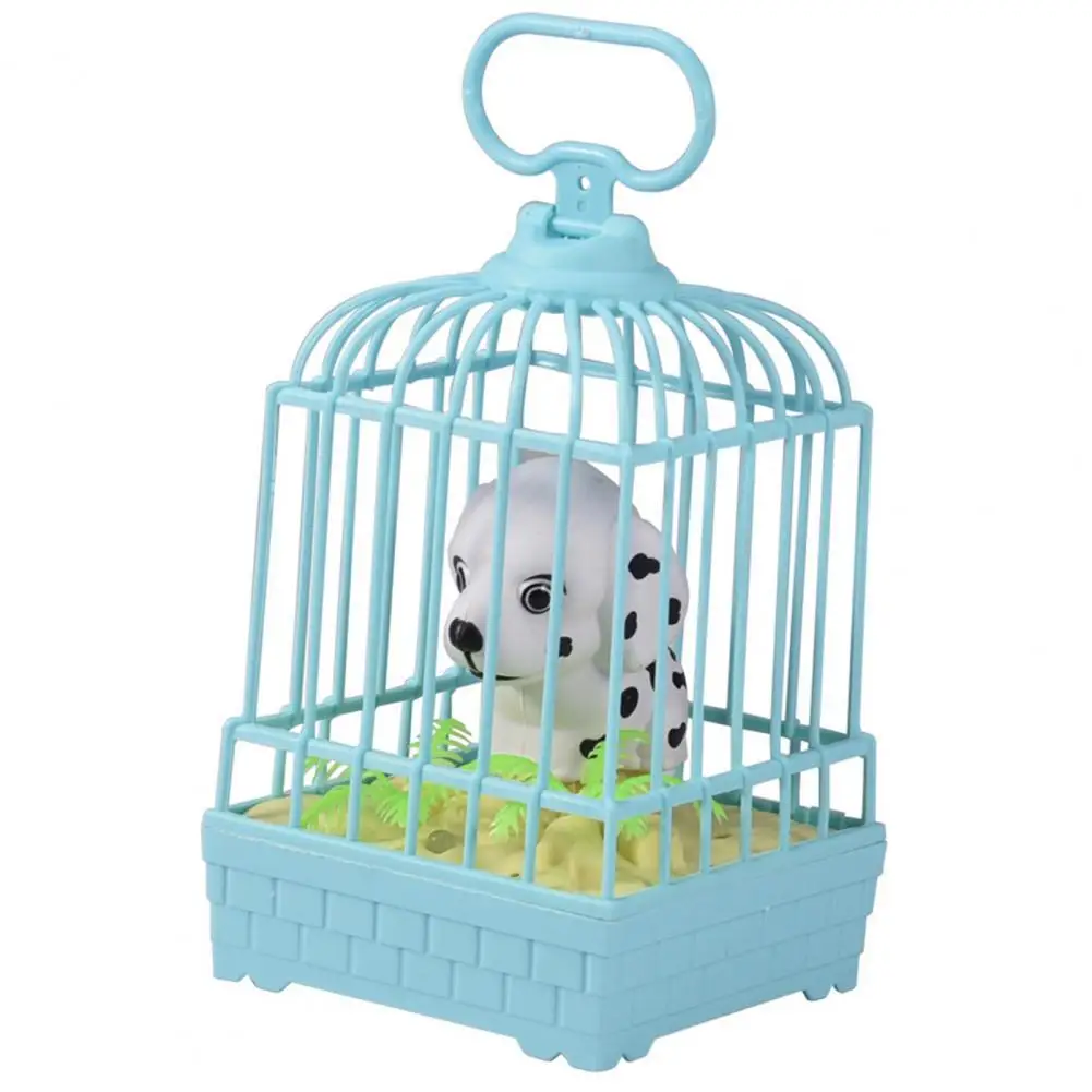 Novelty Birds Cage Toy Cute Singing Birds Cage Vivid Safe Voice Control Sensor Birdcage Children Birthday Gift