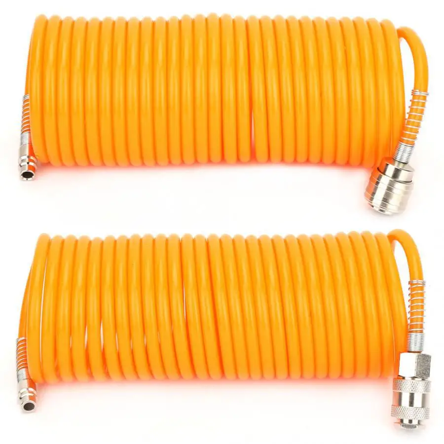 Telescopic PE Hose 7.5M Pneumatic Air Hose Tube Air Compressor Toll with European Style EU Male and Female Quick Connector