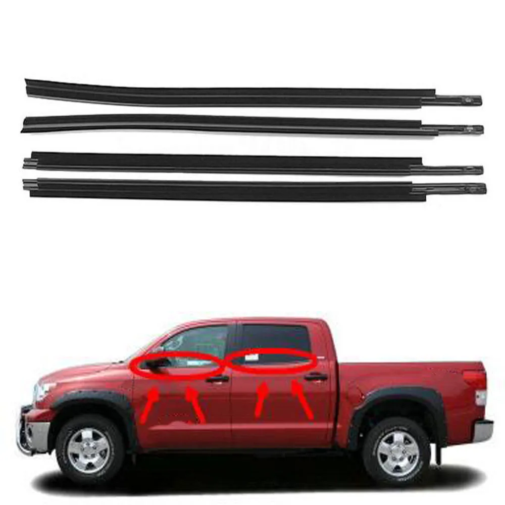 For Toyota Tundra 2007-2018 Car Exterior Window Seal Weatherstrip Auto Moldings Styling 4Pcs/set