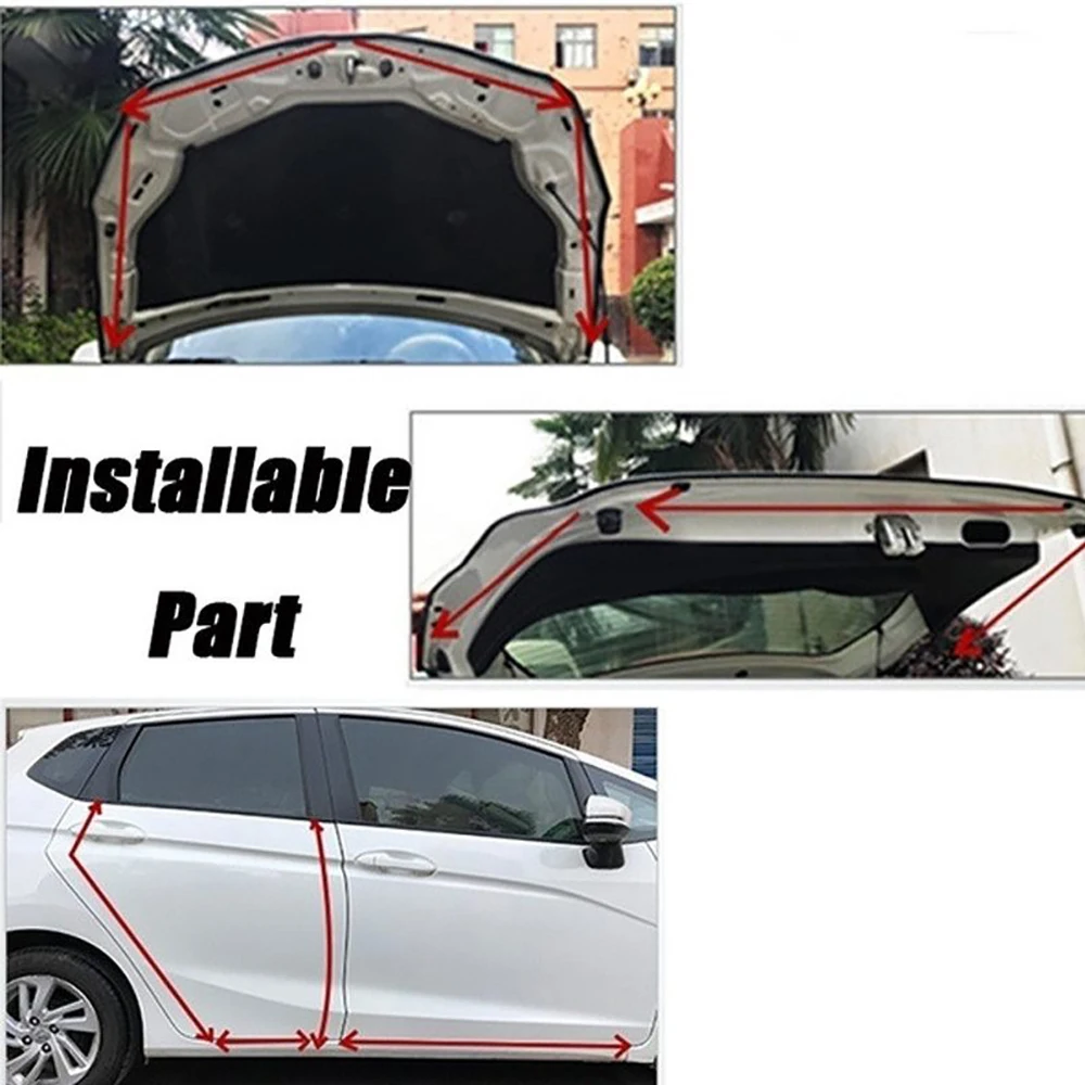 6M Car Door Edge Scratch Protection Strip Bumper Anti-Collision Strip DIY Silver PVC Molding Decorative Strip Auto Accessories