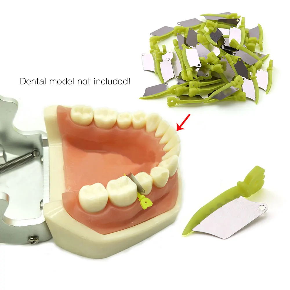 Dental Prime Teeth Interproximal Plastic Wedge AZDENT With Protection Dental Steel Matrix Small Medium Size 50szt/pudełko