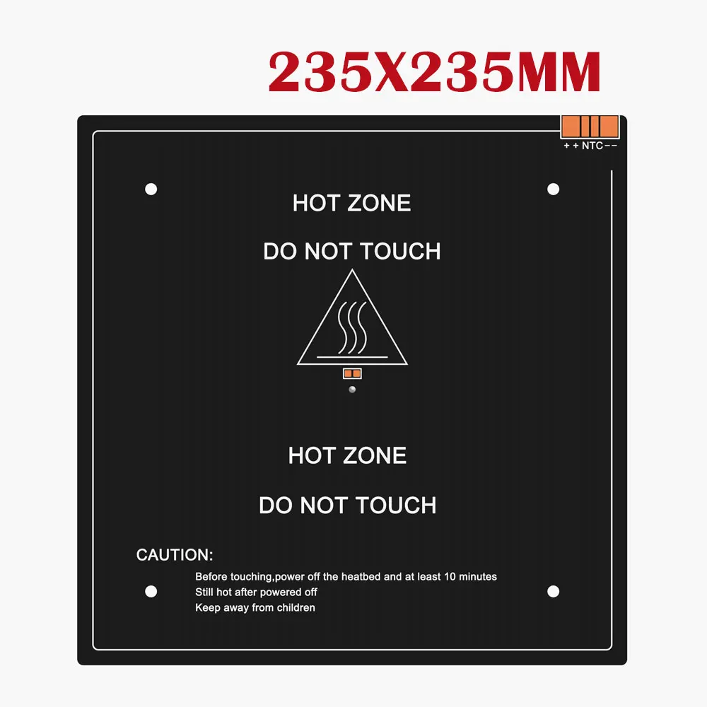 

235*235*3.0mm 3D Printer Parts 1PCS black MK3 hotbed latest Aluminum heated bed for Hot-bed Support 24V 220W 235*235*3.0mm