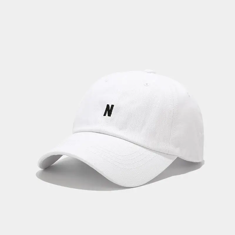 2021 Letter N Embroidery Cotton Casquette Baseball Cap Adjustable Outdoor Snapback Hats for Men and Women 56