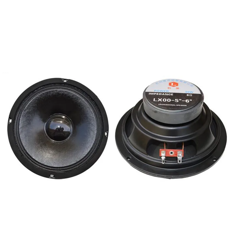 2pcs 6/6.5-inch Full-range Paper Cone Speaker 8 Ohm 30W Mid-woofer Column Outdoor Waterproof Speaker Repair Parts