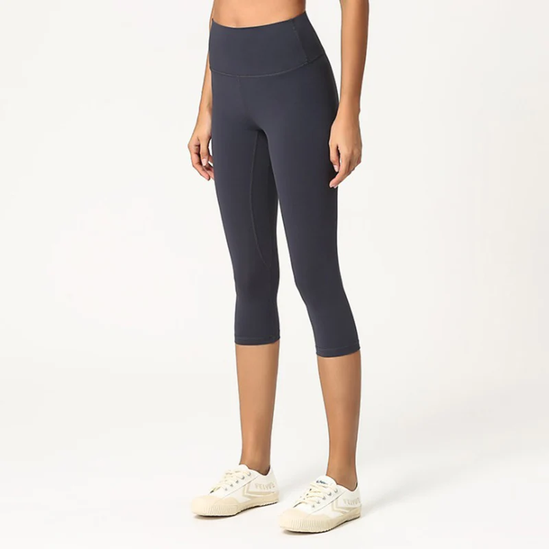 3/4 Vita Alta Pantaloni Delle Donne di Yoga Tozzo Prova Crea Formazione Calzamaglie Donna Sport Fitness Gym Flex Capri Leggings