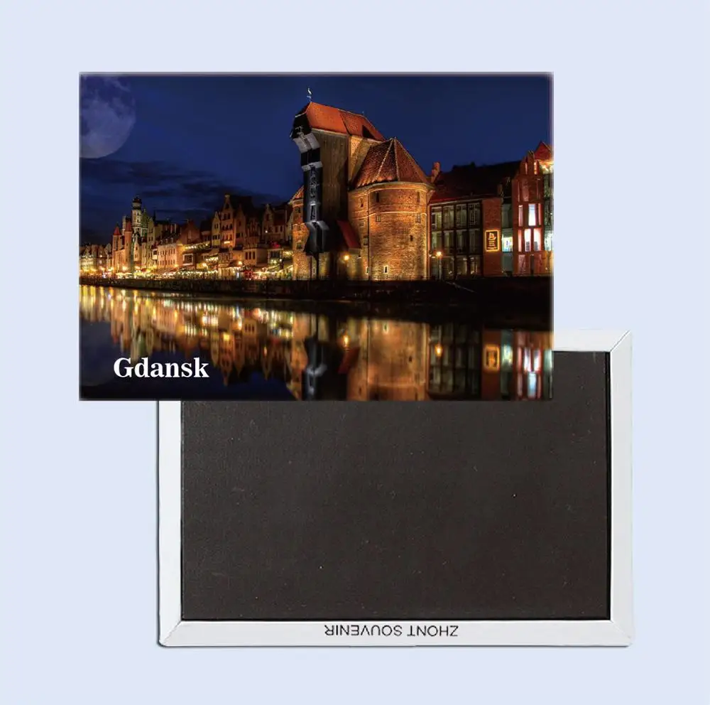 Gdansk ,Poland Tourist souvenir Magnetic refrigerator magnet Home decoration Special gift for friend