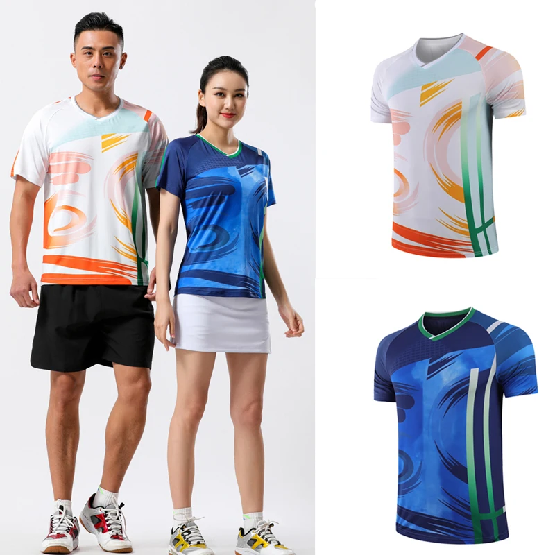 Custom 2021 Badminton T-shirts Men Women,Kids Tennis Shirts Shorts, Table Tennis Shirts ,Quick dry Team sport training tshirt