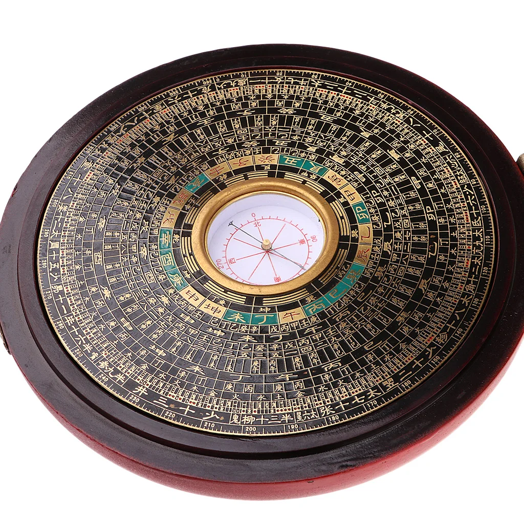 5 Inch Feng Shui Lo Luo Pan Tool Lucky Ancient Chinese Compass with Wood Box