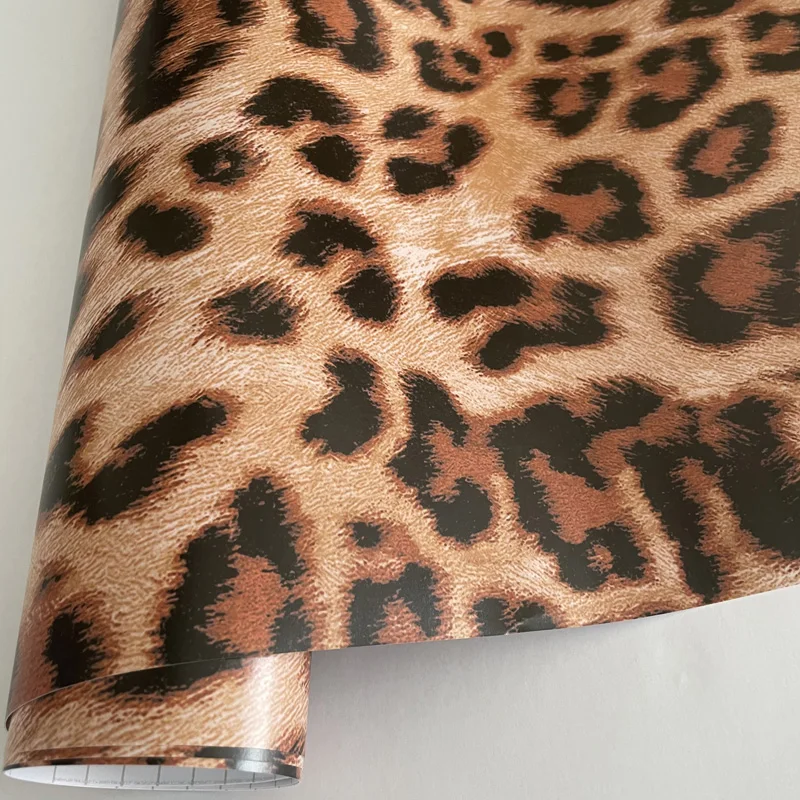 

Leopard Print Vinyl Roll Self Adhesive Camouflage Film Sheet DIY Motorbike Scooter Skateboard Car Wrapping Foil