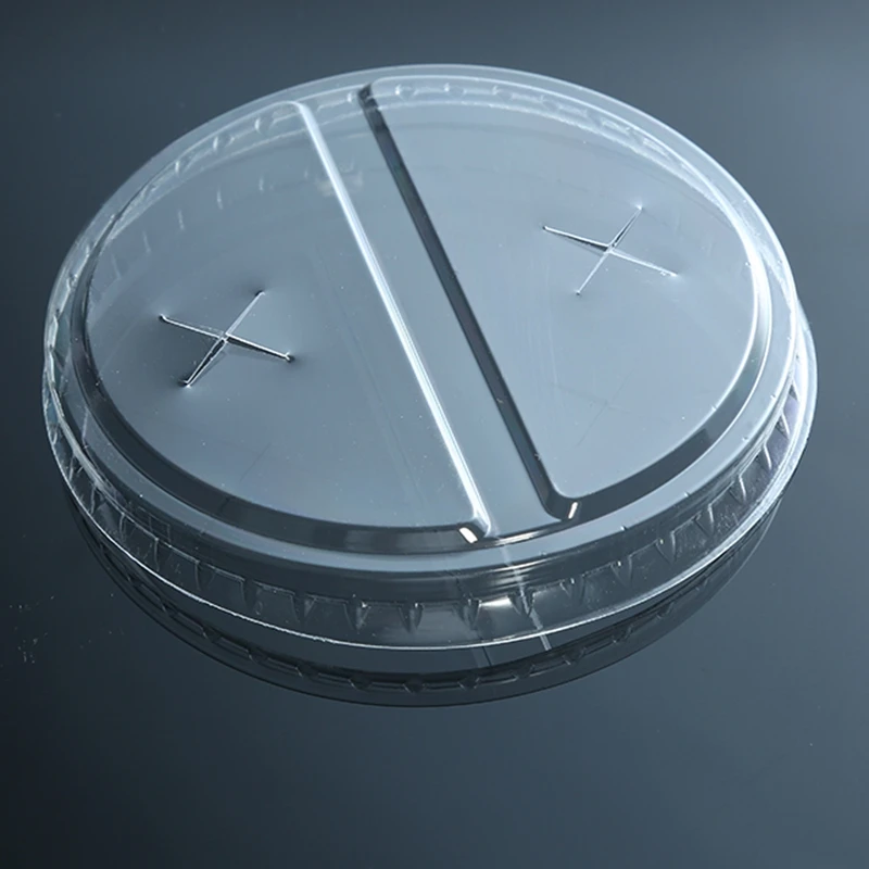 10 قطعة 700 مللي أكواب بلاستيكية للاستخدام لمرة واحدة مع أغطية شبكة مزدوجة رشاقته كوب زوجين تقاسم شرب كوب ل شاي فقاعات Boba عصير