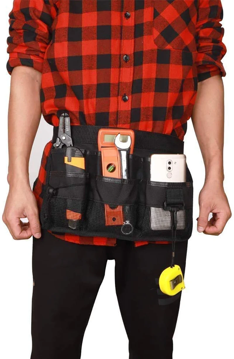 Waist Bag Belt Pouch Waist Pocket Heavy Duty Oxford Tool Apron with 7 Pockets Electrician Gardening Tool Fanny Pack Heuptas