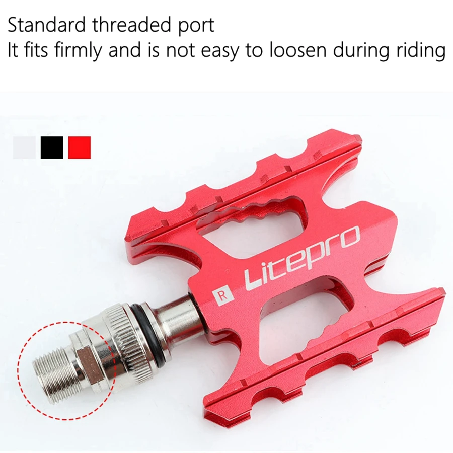 Litepro Folding Bike Quick Release Pedal Ultra-light CNC Aluminum Alloy MTB Road Bike Non-slip Quickly remove For Fnhon Bicycle