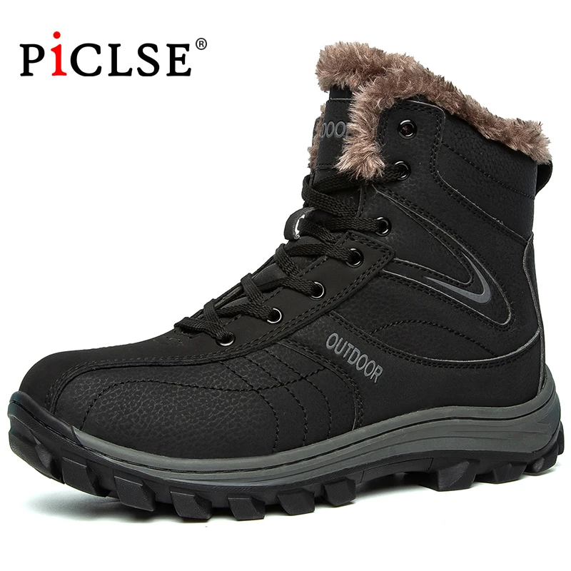 Russian style Winter boots Plus size 40-48 Ankle Boots for Men Snow Boots Waterproof winter men Boots Hiking shoes men Botas