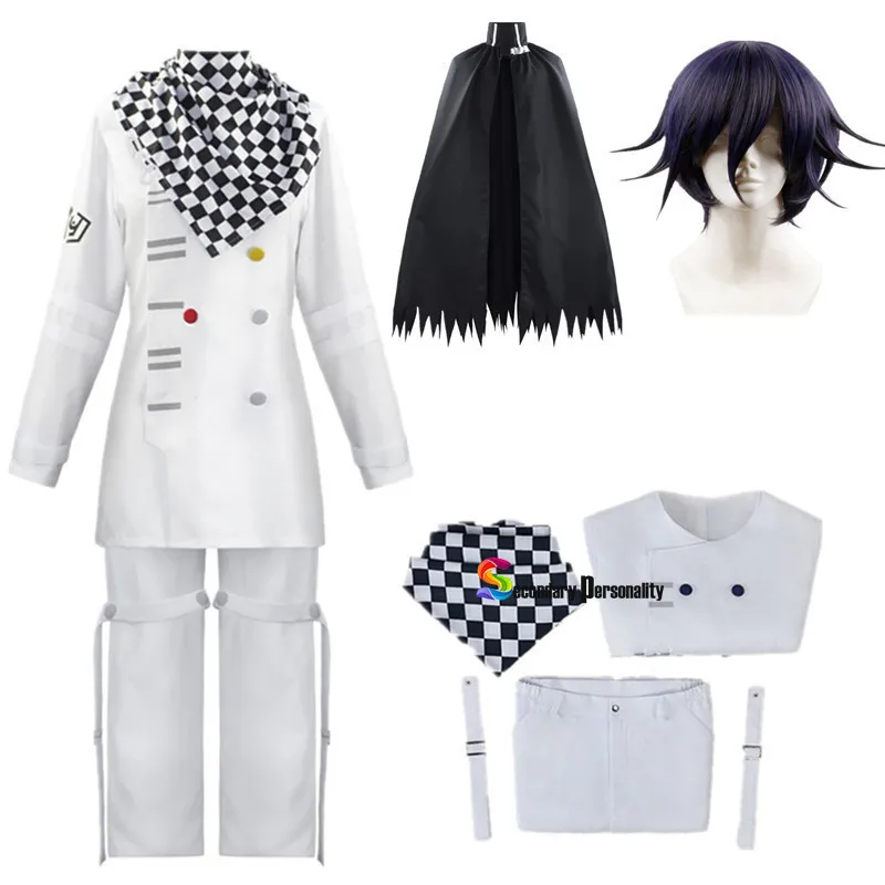 Danganronpa V3 Kokichi Oma Uniformen Sjaal Anime Mantel Cosplay Kostuum President Oma Cosplay Mantel Halloween Carnaval Kostuum