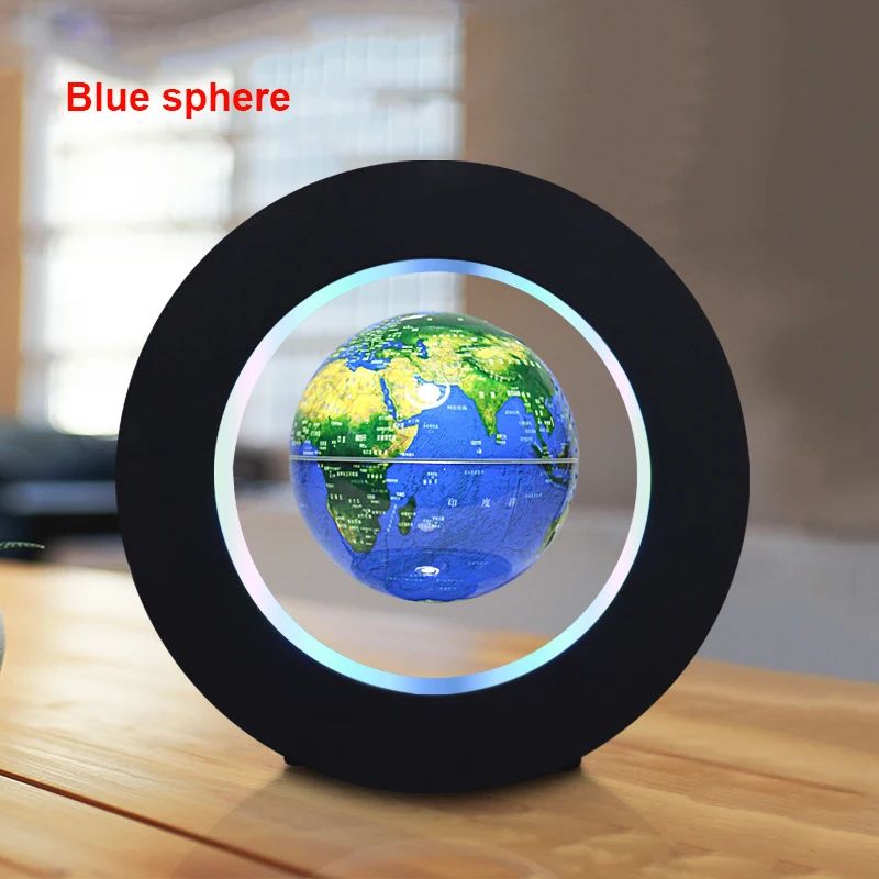 

Round 3in Illuminated Magnetic Levitation Floating Globe Earth Map Electric LED Light World Globe Map Office Decor Creative Gift