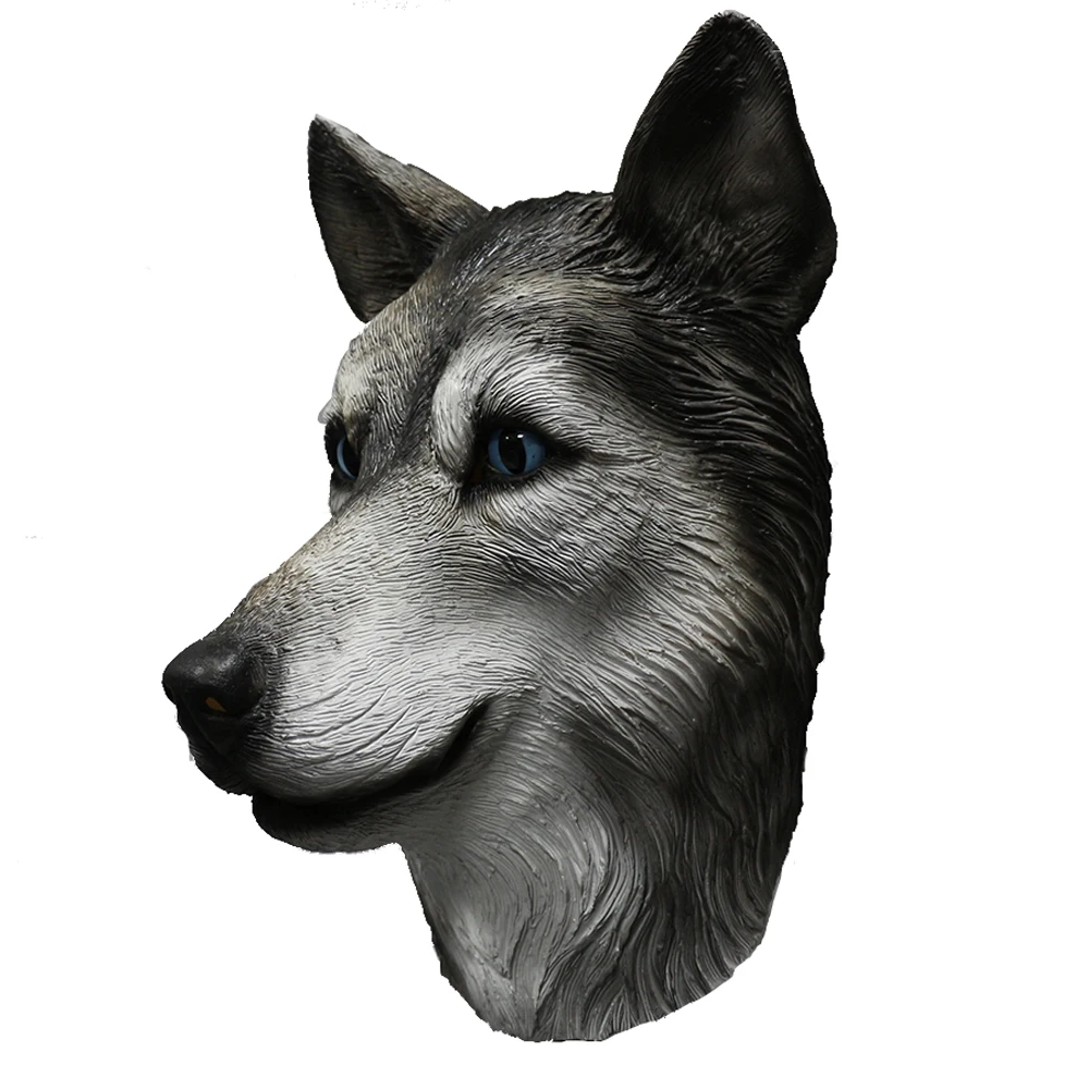 Dog Head Mask Deluxe Halloween Costume Party Latex Super Bowl Underdog Dog Head Mask