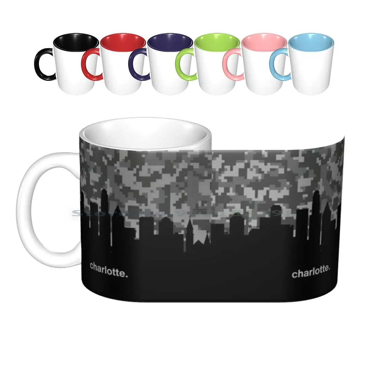 My Heart For United States Of America , Charlotte Ceramic Mugs Coffee Cups Milk Tea Mug Camouflage Usa Usa Camo Charlotte