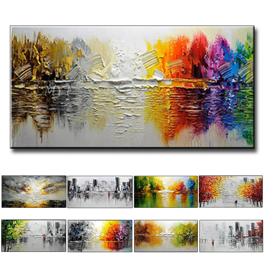 

MYT Abstract art painting modern wall art canvas pictures large wall paintings handmade oil painting for living room wall decor