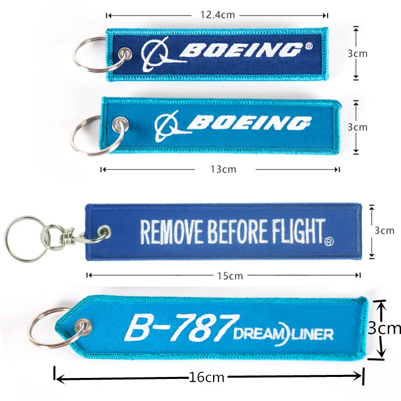 BOEING B-787 aircraft Embroider Travel Luggage Bag Tag Best Gift for Flight Crew Aviation Keychain