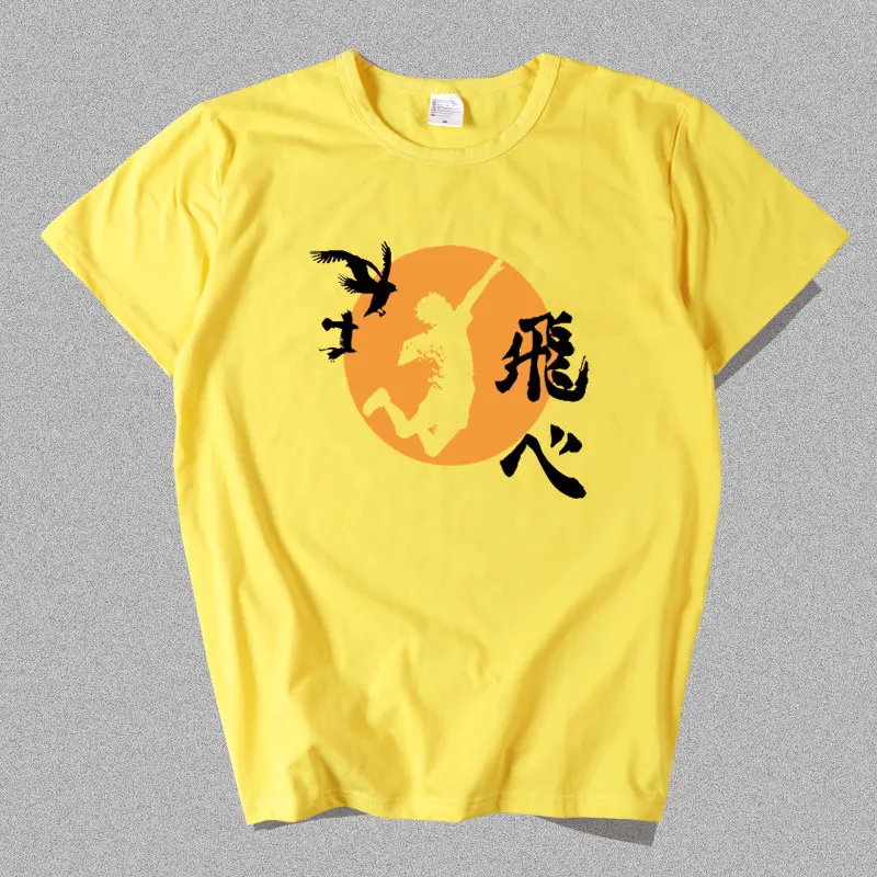 جديد Karasuno قميص هيناتا سحق تأثيري تي شيرت الرجال القطن Nekoma تي شيرت أنيمي Bokuto Oya مانغا الكرة الطائرة قصيرة الأكمام تيز