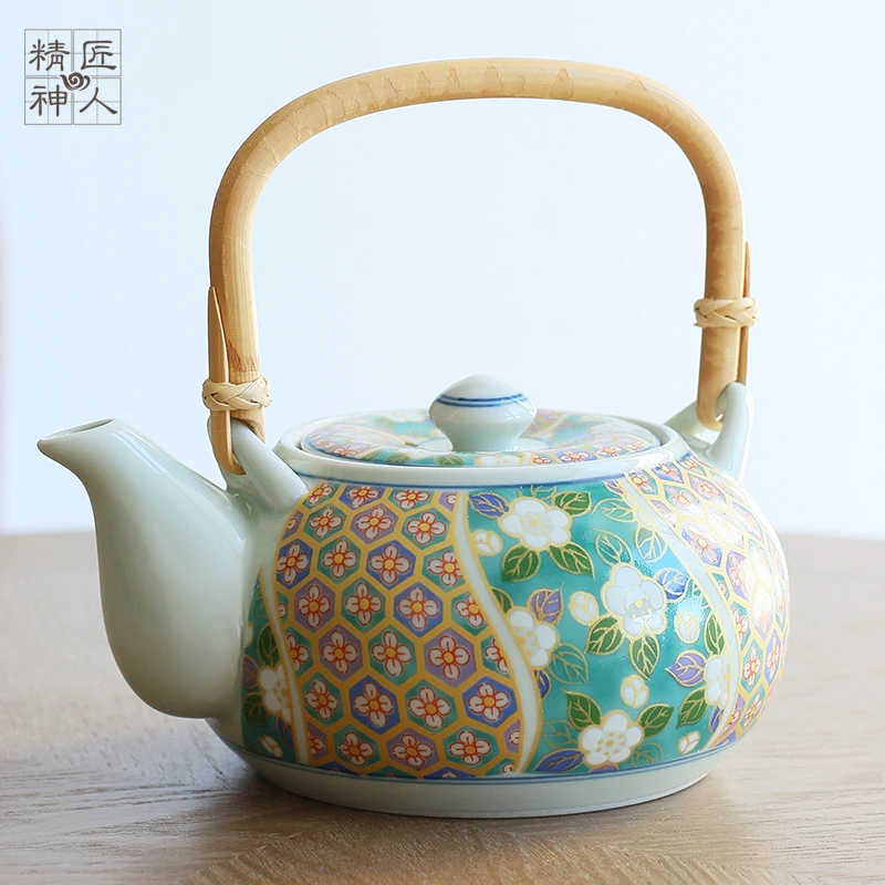 burning girder coloured drawing or pattern are imported from Japan Japanese tea teapot, high-capacity ceramic teapot