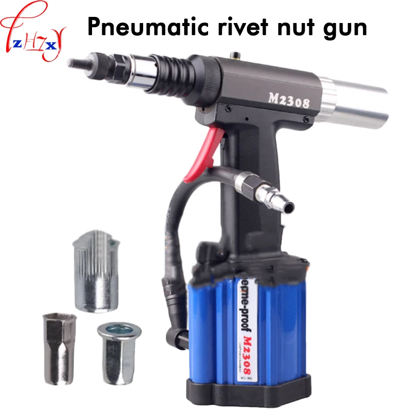 Pistola pneumática de rebitagem, automática, m2308, portátil, porca pneumática de mão, rebite, ferramenta