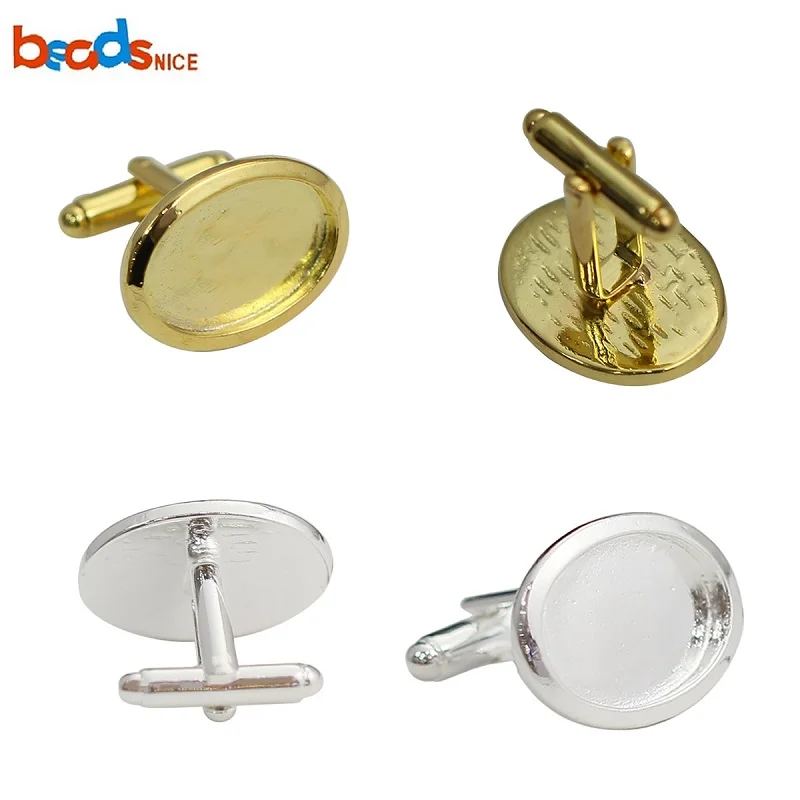 

Beadsnice Brass Blank Cufflink Base Cufflinks Men Personalized Wedding Gift DIY Base Tray Cufflink 24507