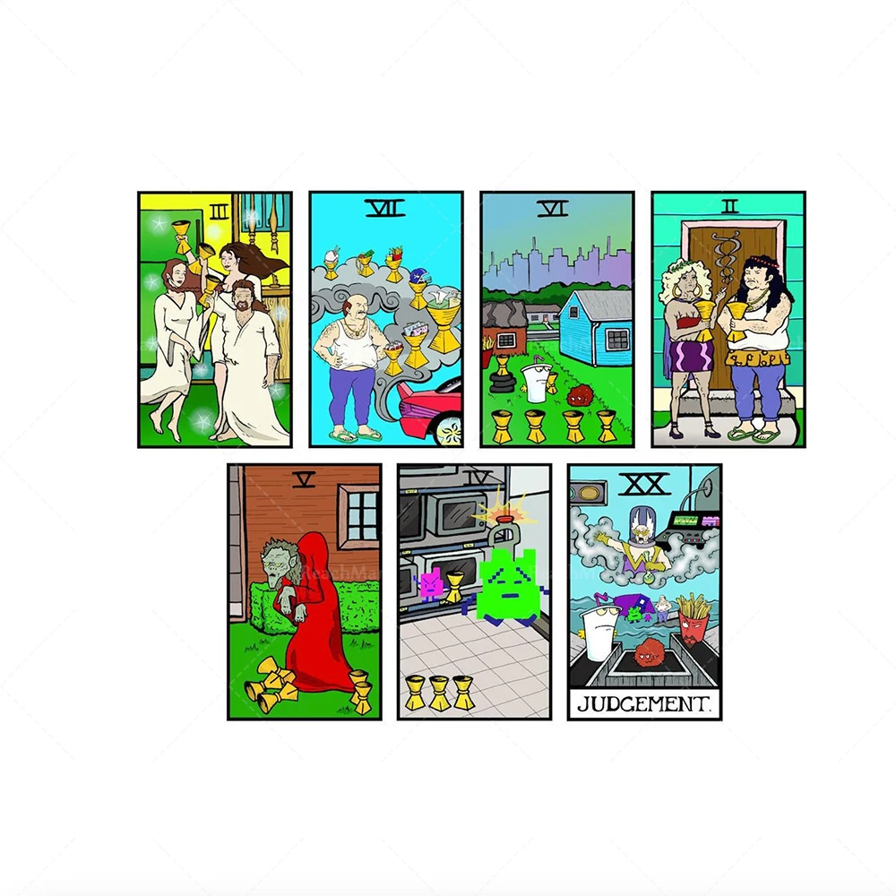 Aqua Teen Hunger Force Tarot, Canvas Art Deco Wall Print Poster