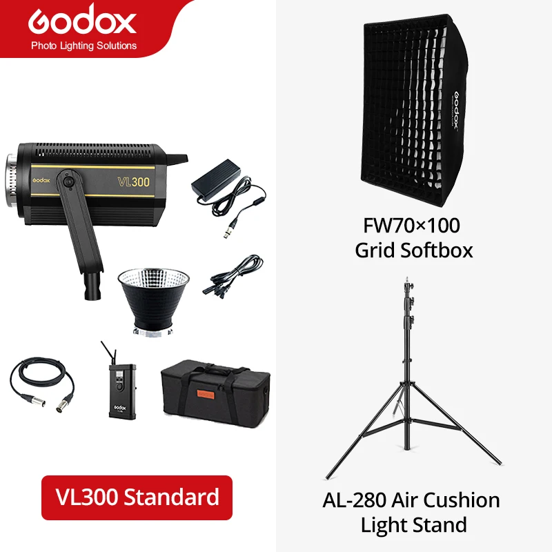 In Stock Godox VL300 VL-300 300W 5600K White Version LED Video