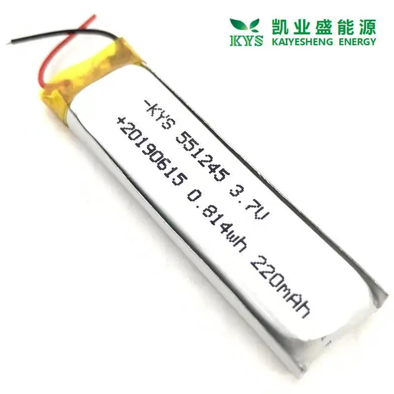 Polymer battery factory 551245 501245 601248 551248 220mah point reading pen Battery Toy 3D glasses Bluetooth mp3