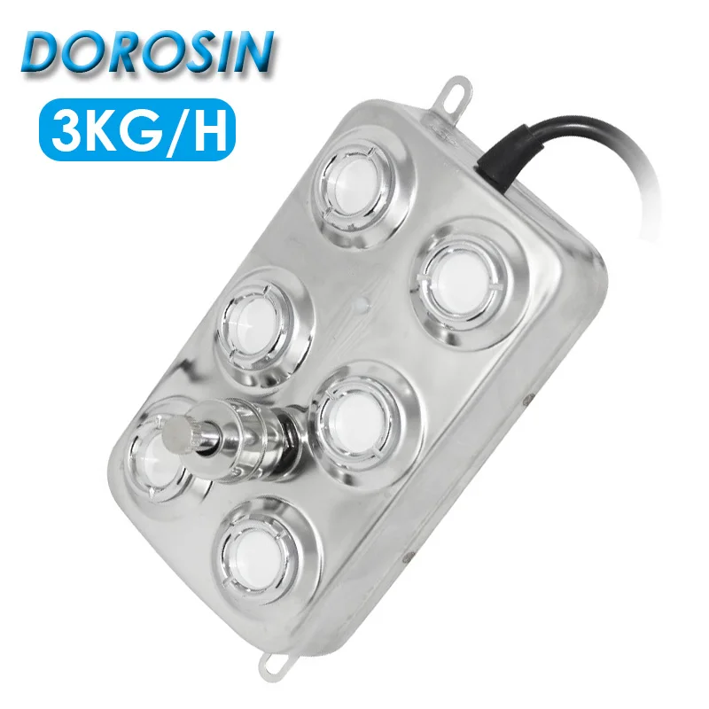 DOROSIN umidificatore ad ultrasuoni parti spruzzatore 6 teste 3kg/h industria nebulizzatore spruzzatore in acciaio inox paesaggio nebbia Maker