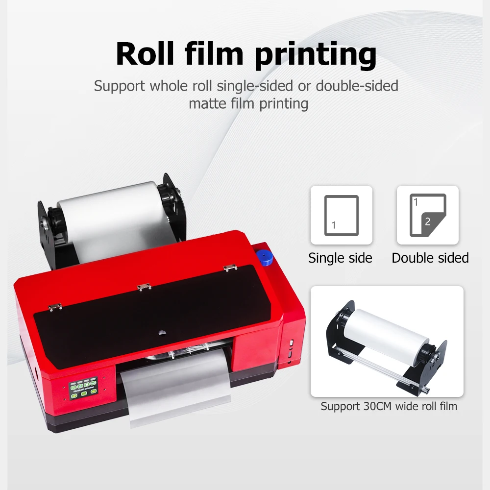 A3 L1800 DTF printer Used for Roll Film printing transfer to T-shirts clothes vests jackets gloves hats scarves towels socks