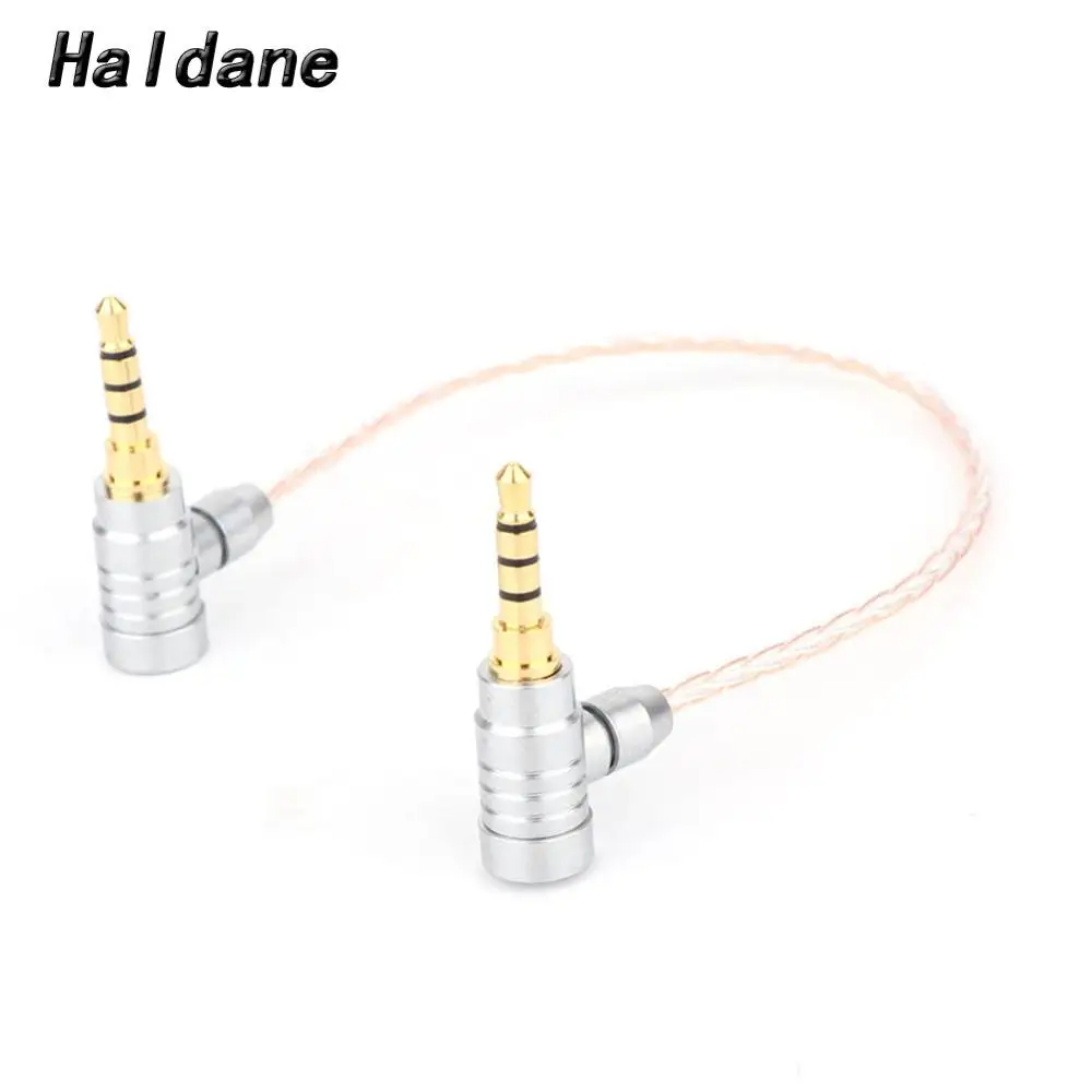 Haldane HIFI 3.5mm TRRS Balanced Male to Male Single Crystal Copper Silver Plated 3.5 mm Audio Hi-end Audio Cable AUX Wire Cable