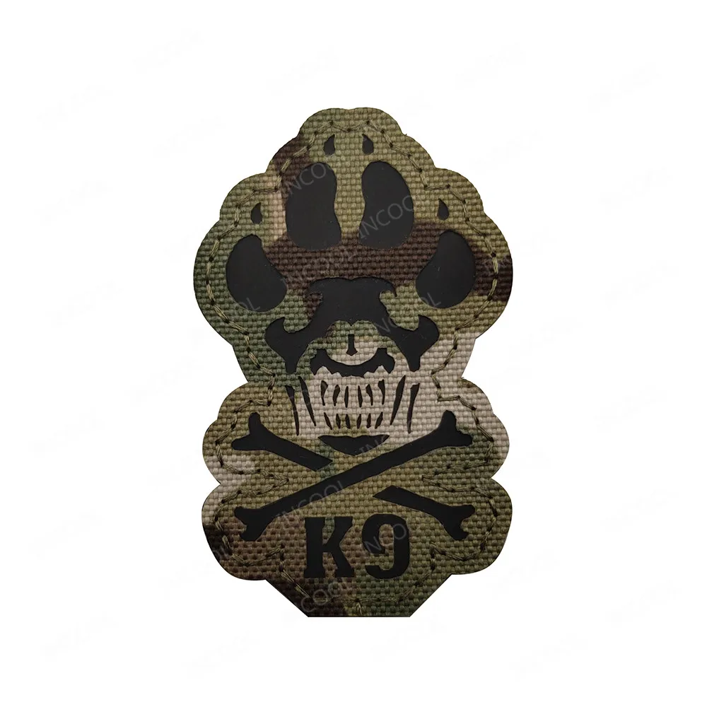 K9 Dog Infrared IR Reflective Patches Armband Embroidered Patch For Backpack Cap Clothing Glow In Dark