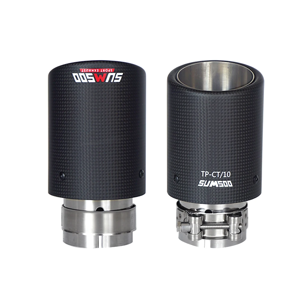 

Exhaust for Automobile Exhaust Pipe Modified Tail Throat Curling Style Carbon Fiber Tail Ttips Universal Car Accessories Pipe