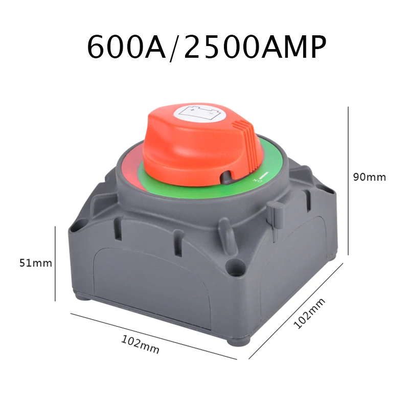 Interruttori batteria, 600A/2500AMP accensione/spegnimento della batteria interruttore principale 12.36.48V sezionatore di disconnessione per auto, veicolo, camper. Barca