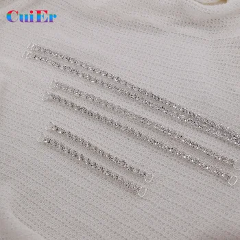 Cuier 2 Stks/partij Diy SS28 Strass Kristal Bikini Vrouwen Badmode Connectors Gespen Ketting Kleding Decoratie Gesp