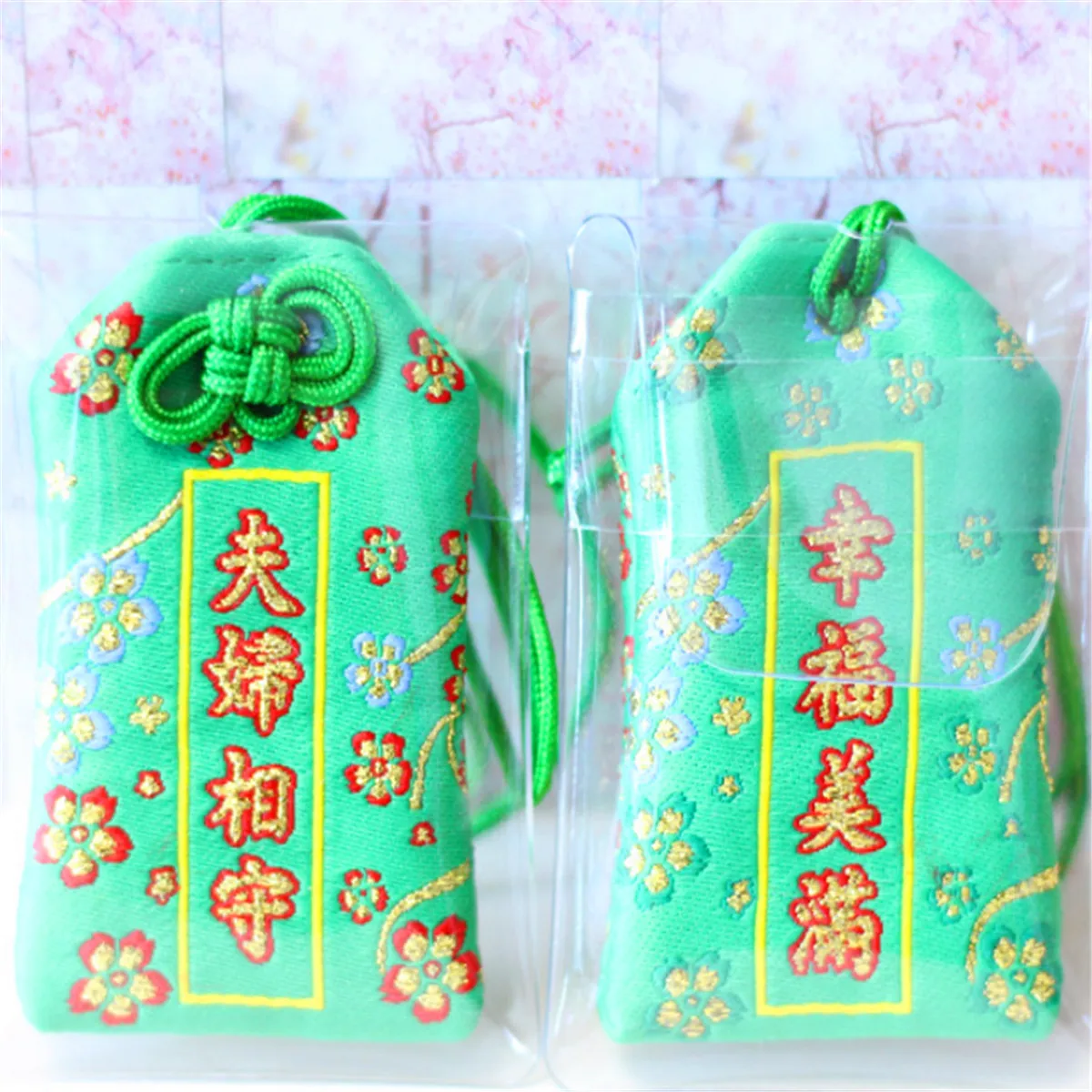 Japanese Omamori Amulet Good Luck Pendant Traffic Safety Success Hanging Bags